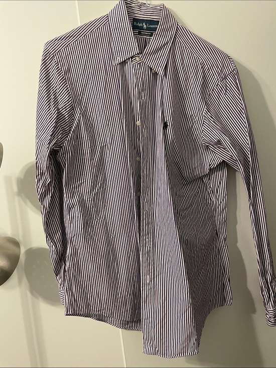 Ralph Lauren Other - Ralph Lauren Men's White and Purple Pinstripe Dress Shirt